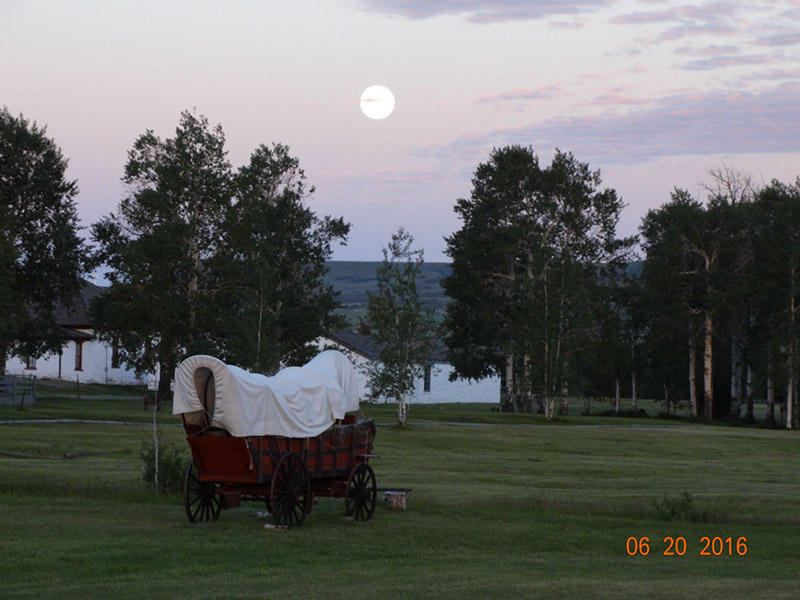 FULL MOON OVER FORT BRIDGER, WY