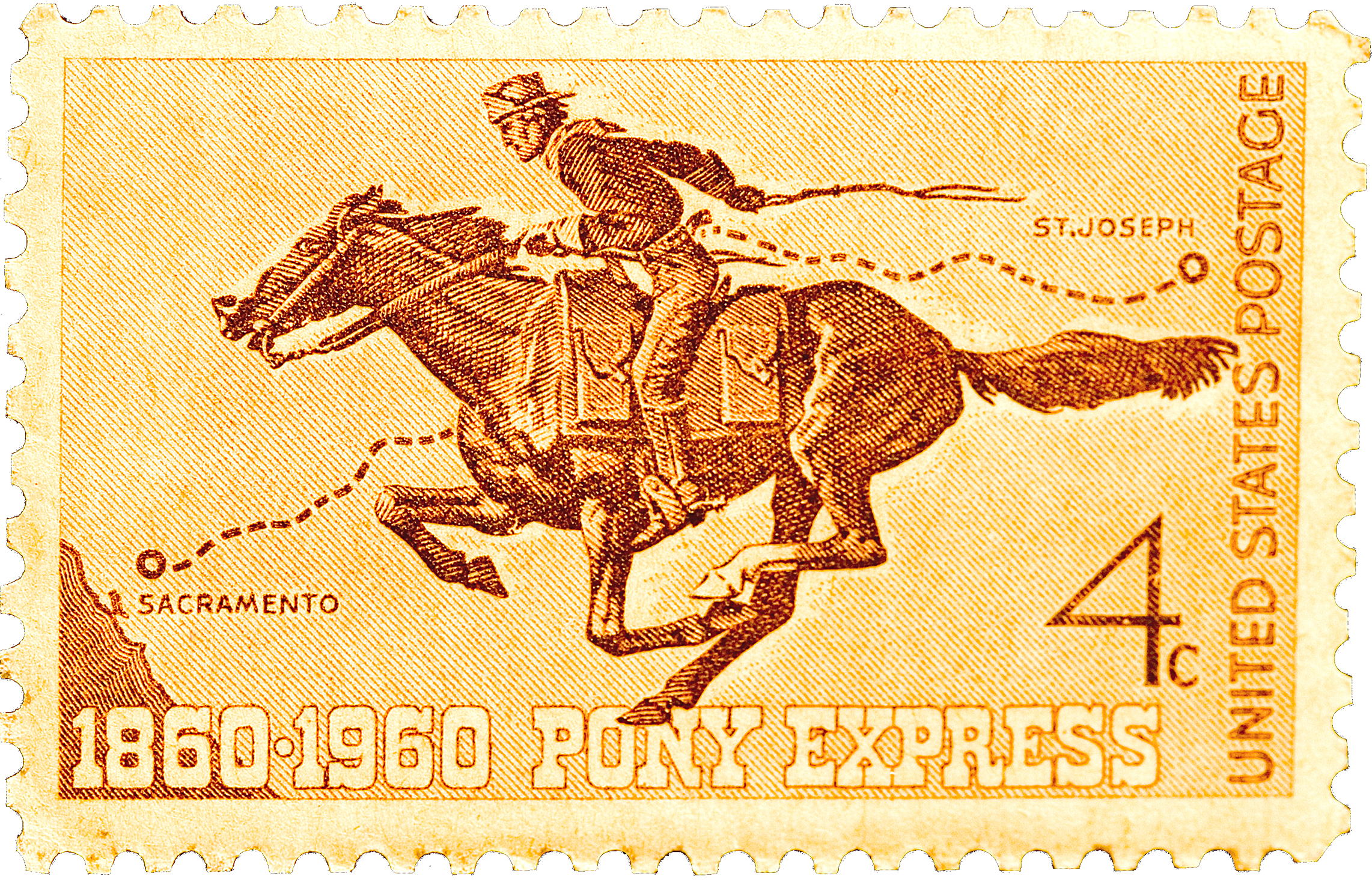 Pony Express Centennial Celebration USPS Stamp